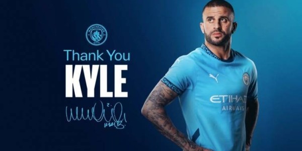 曼城官网发文告别沃克：8年蓝月生涯结束，祝未来一切顺利！